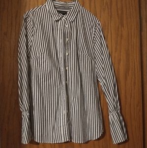 NWOT striped blouse with fun detail